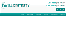 Tablet Screenshot of bwelldentistry.com
